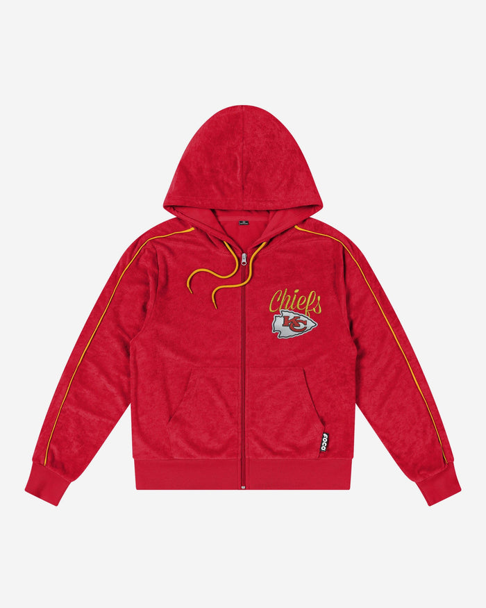 Kansas City Chiefs Womens Terry Knit Zip Up Top FOCO - FOCO.com