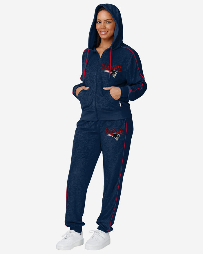 New England Patriots Womens Terry Knit Zip Up Top FOCO - FOCO.com