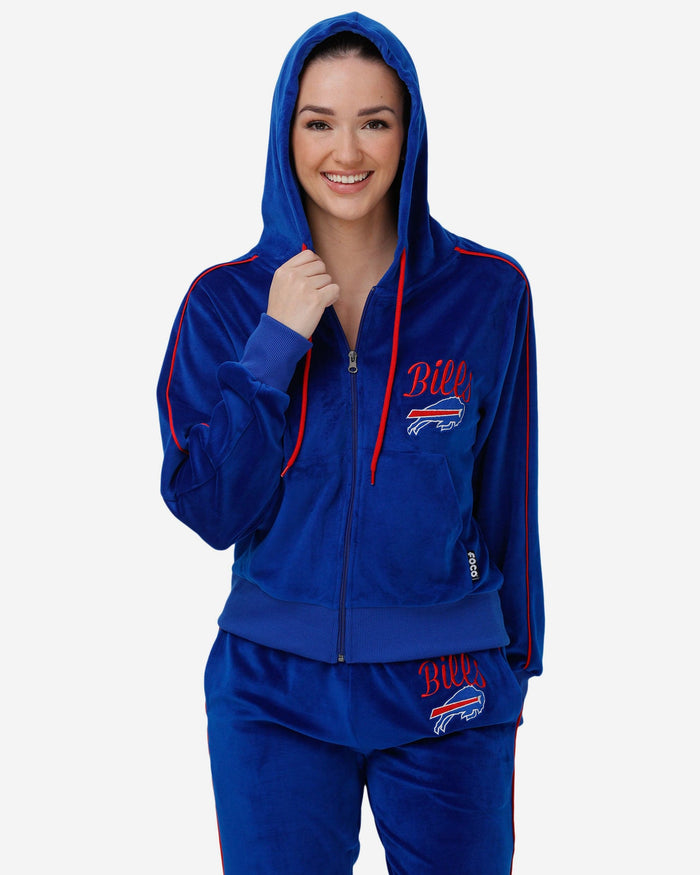 Buffalo Bills Womens Velour Zip Up Top FOCO S - FOCO.com