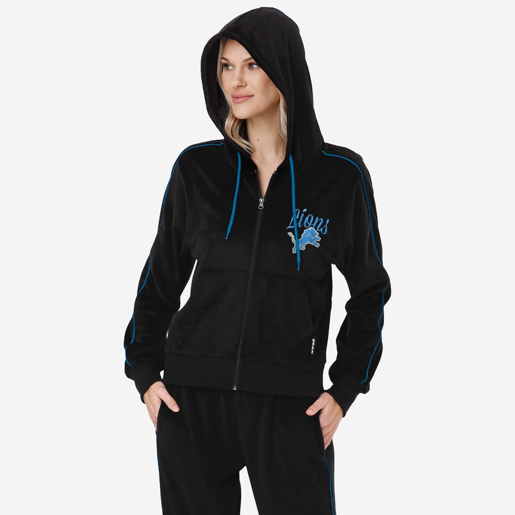 Detroit Lions Womens Velour Zip Up Top FOCO S - FOCO.com