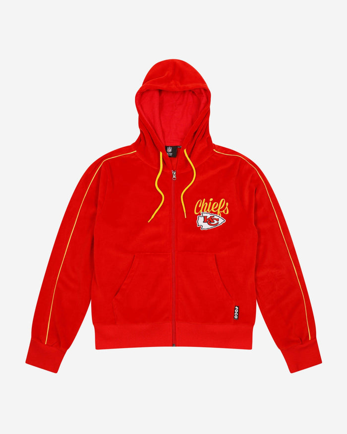 Kansas City Chiefs Womens Velour Zip Up Top FOCO - FOCO.com