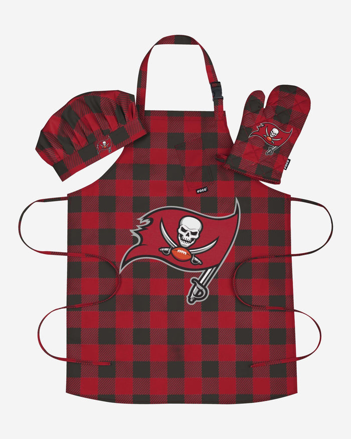 Tampa Bay Buccaneers Plaid Chef Set FOCO - FOCO.com