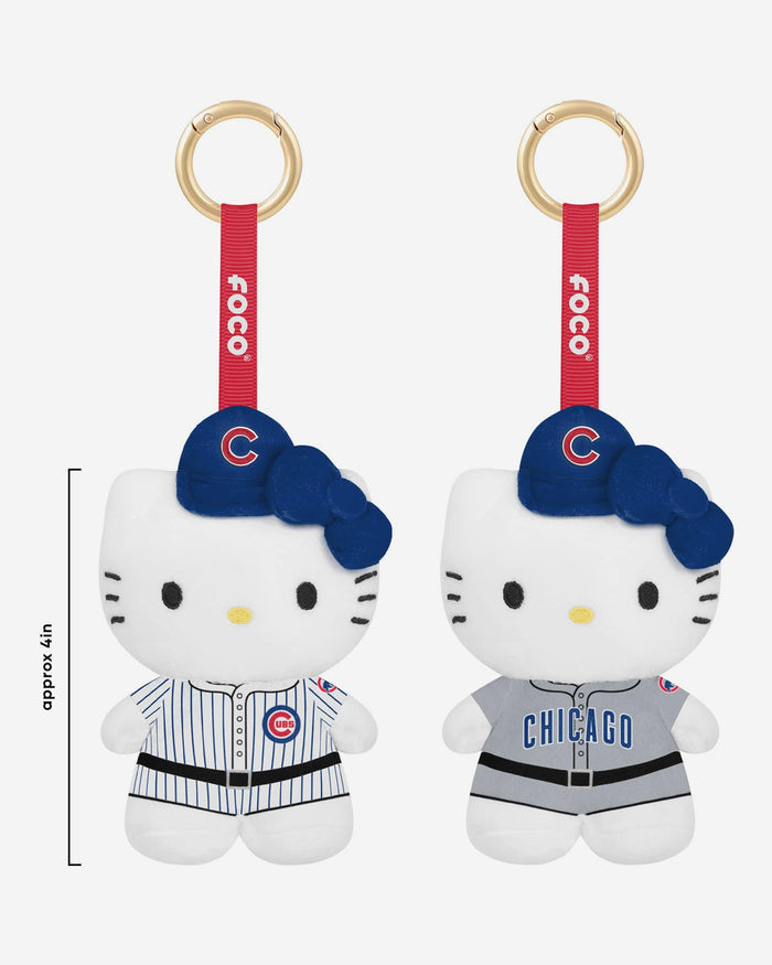 Chicago Cubs 2 Pack Mini Plush Hello Kitty® Bag Charm Keychain FOCO - FOCO.com