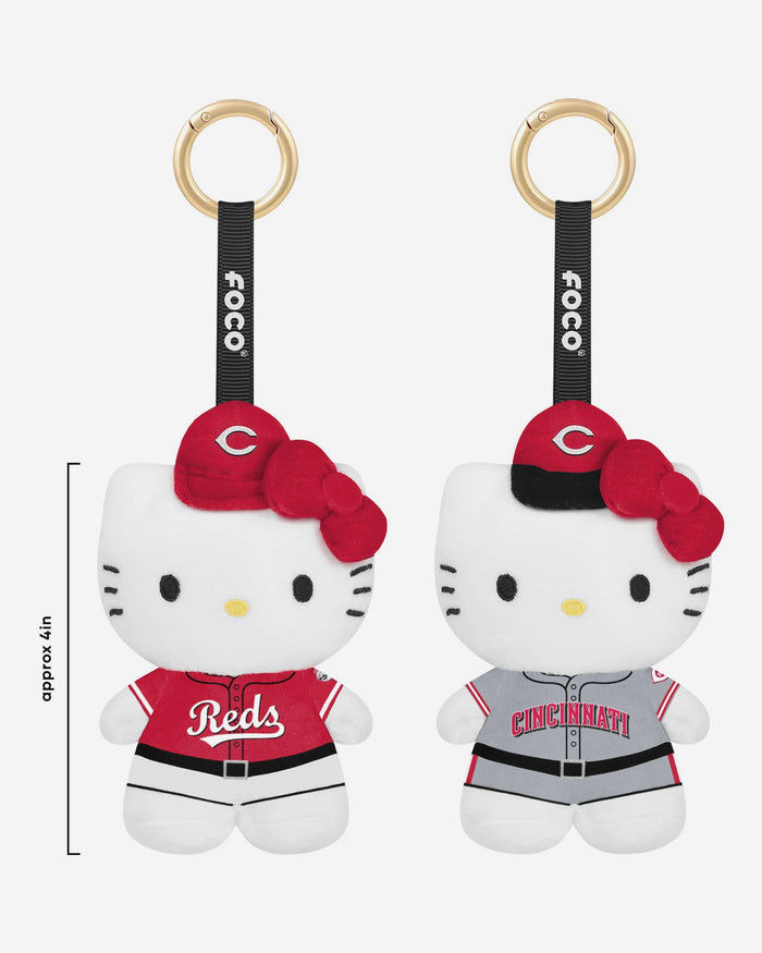 Cincinnati Reds 2 Pack Mini Plush Hello Kitty® Bag Charm Keychain FOCO - FOCO.com