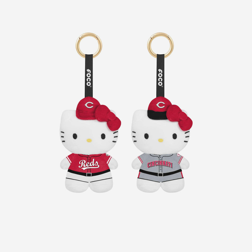 Cincinnati Reds 2 Pack Mini Plush Hello Kitty® Bag Charm Keychain FOCO - FOCO.com