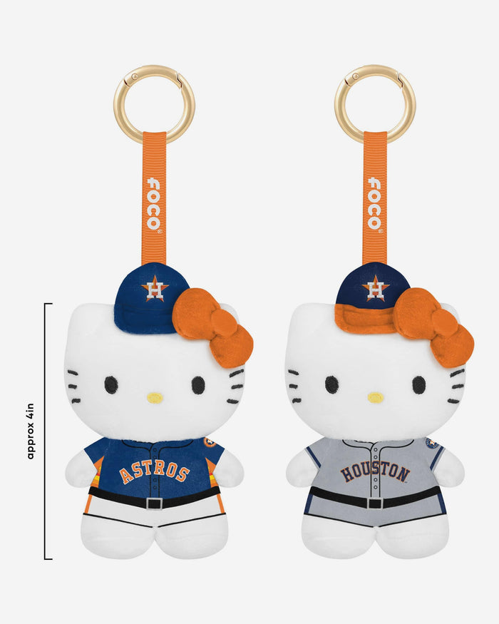 Houston Astros 2 Pack Mini Plush Hello Kitty® Bag Charm Keychain FOCO - FOCO.com