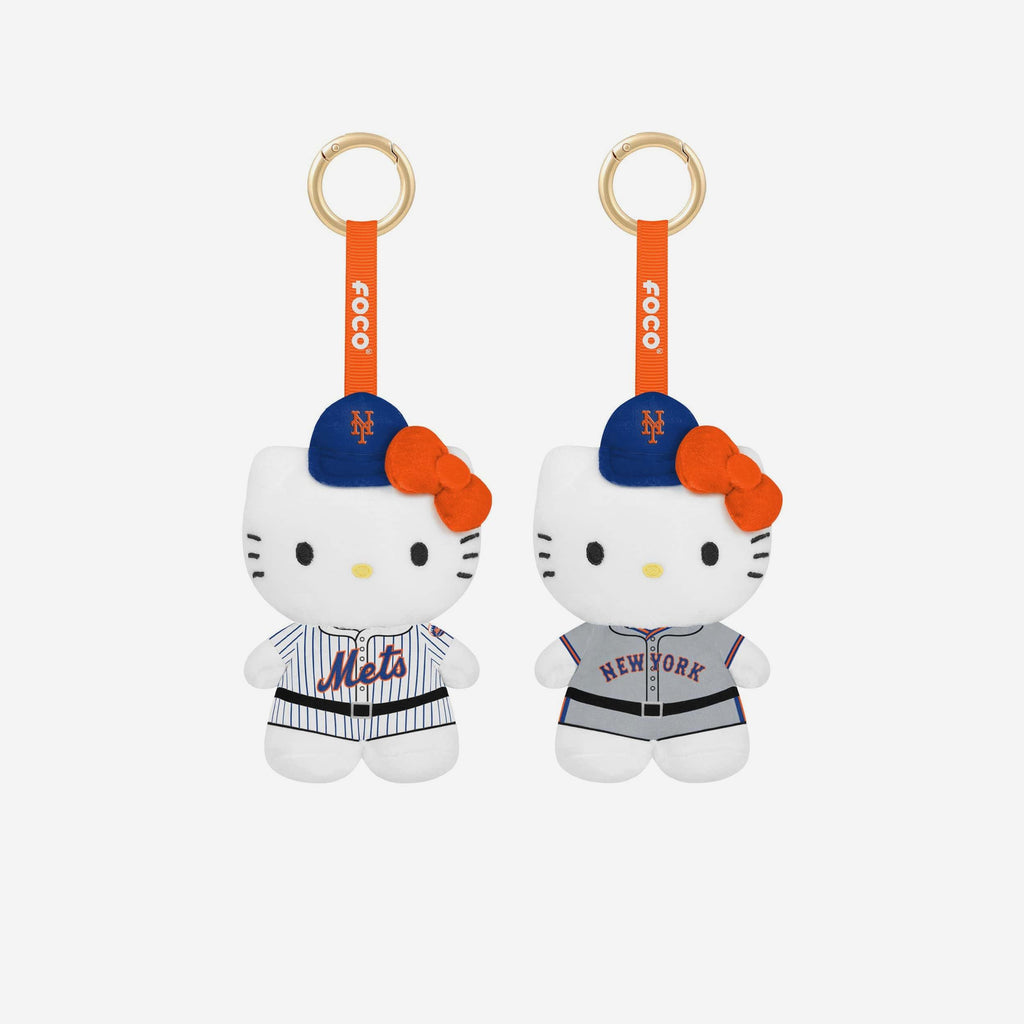New York Mets 2 Pack Mini Plush Hello Kitty® Bag Charm Keychain FOCO - FOCO.com