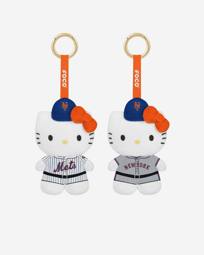 New York Mets 2 Pack Mini Plush Hello Kitty® Bag Charm Keychain FOCO - FOCO.com