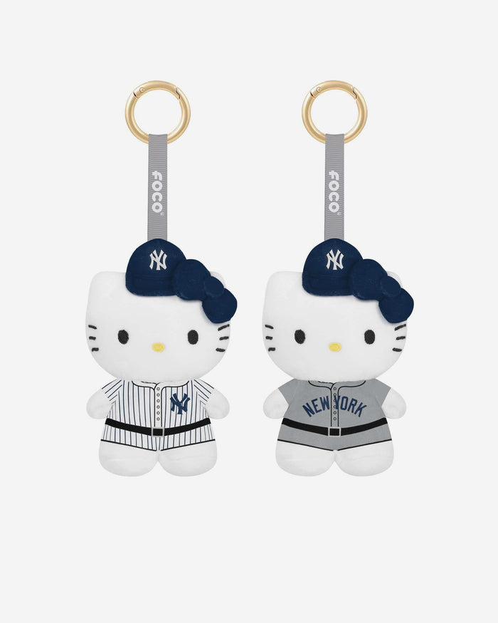 New York Yankees 2 Pack Mini Plush Hello Kitty® Bag Charm Keychain FOCO - FOCO.com