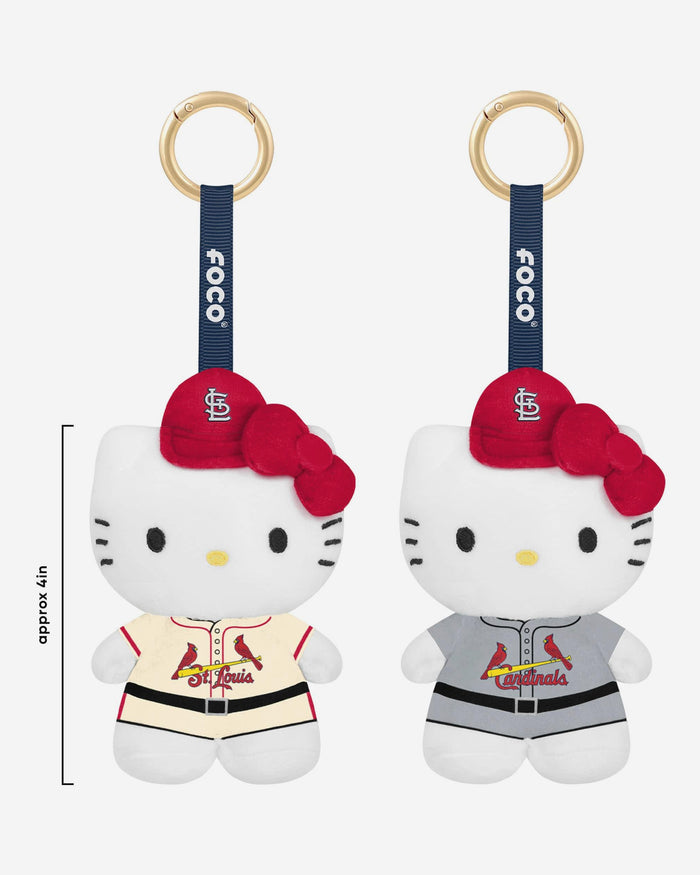 St Louis Cardinals 2 Pack Mini Plush Hello Kitty® Bag Charm Keychain FOCO - FOCO.com