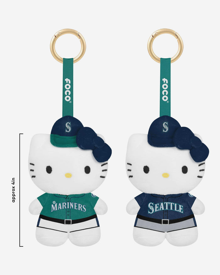 Seattle Mariners 2 Pack Mini Plush Hello Kitty® Bag Charm Keychain FOCO - FOCO.com