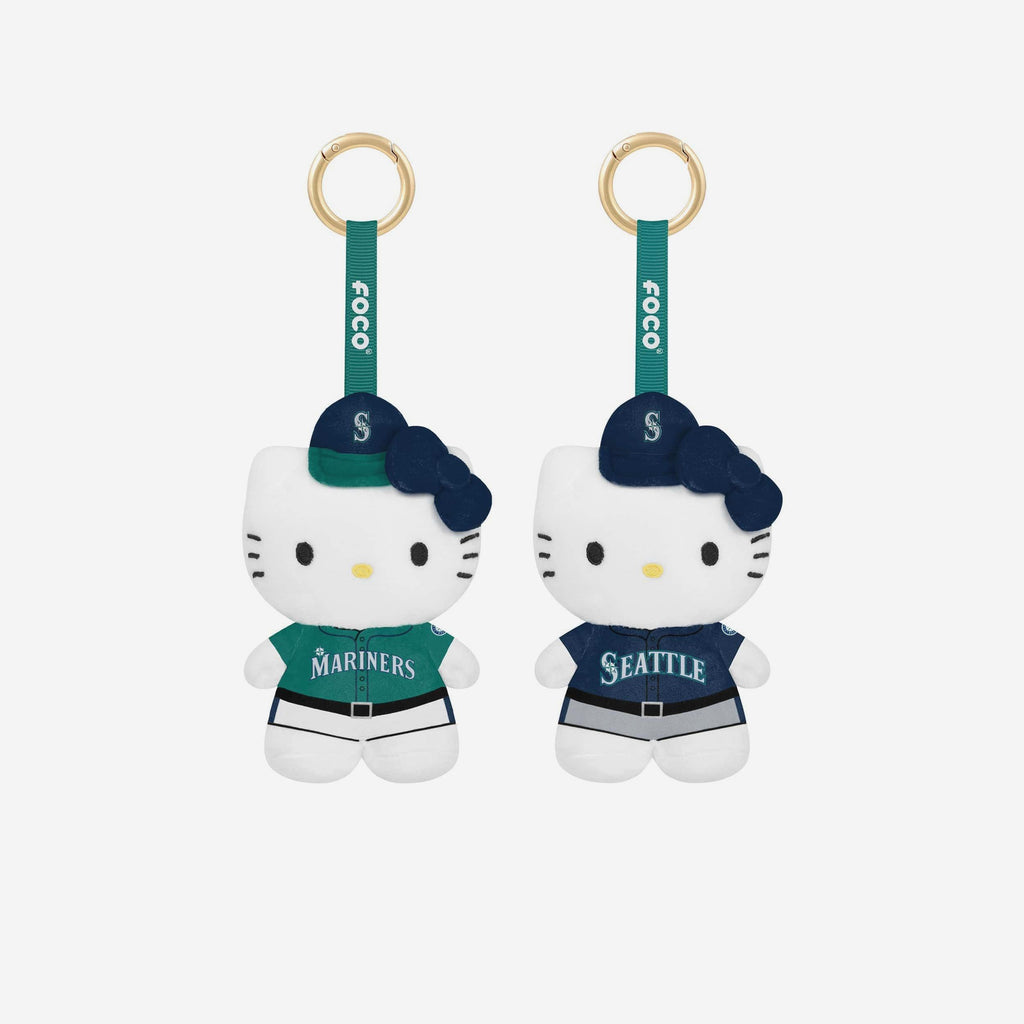 Seattle Mariners 2 Pack Mini Plush Hello Kitty® Bag Charm Keychain FOCO - FOCO.com