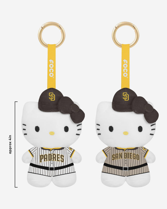 San Diego Padres 2 Pack Mini Plush Hello Kitty® Bag Charm Keychain FOCO - FOCO.com