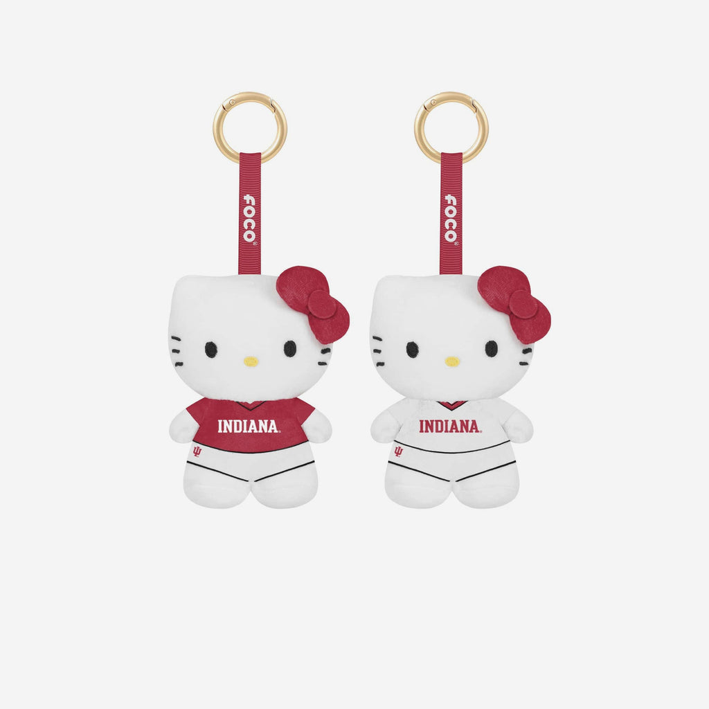 Indiana Hoosiers 2 Pack Mini Plush Hello Kitty® Bag Charm Keychain FOCO - FOCO.com