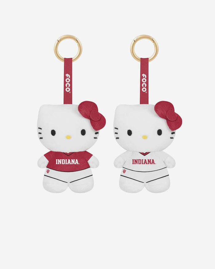Indiana Hoosiers 2 Pack Mini Plush Hello Kitty® Bag Charm Keychain FOCO - FOCO.com