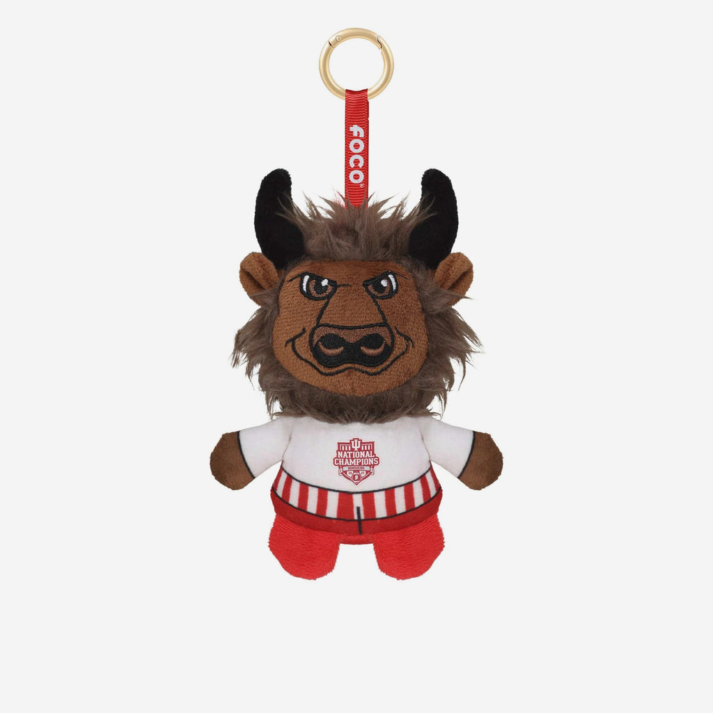 Indiana Hoosiers 2025 Football National Champions Plush Mascot Bag Charm Keychain FOCO - FOCO.com