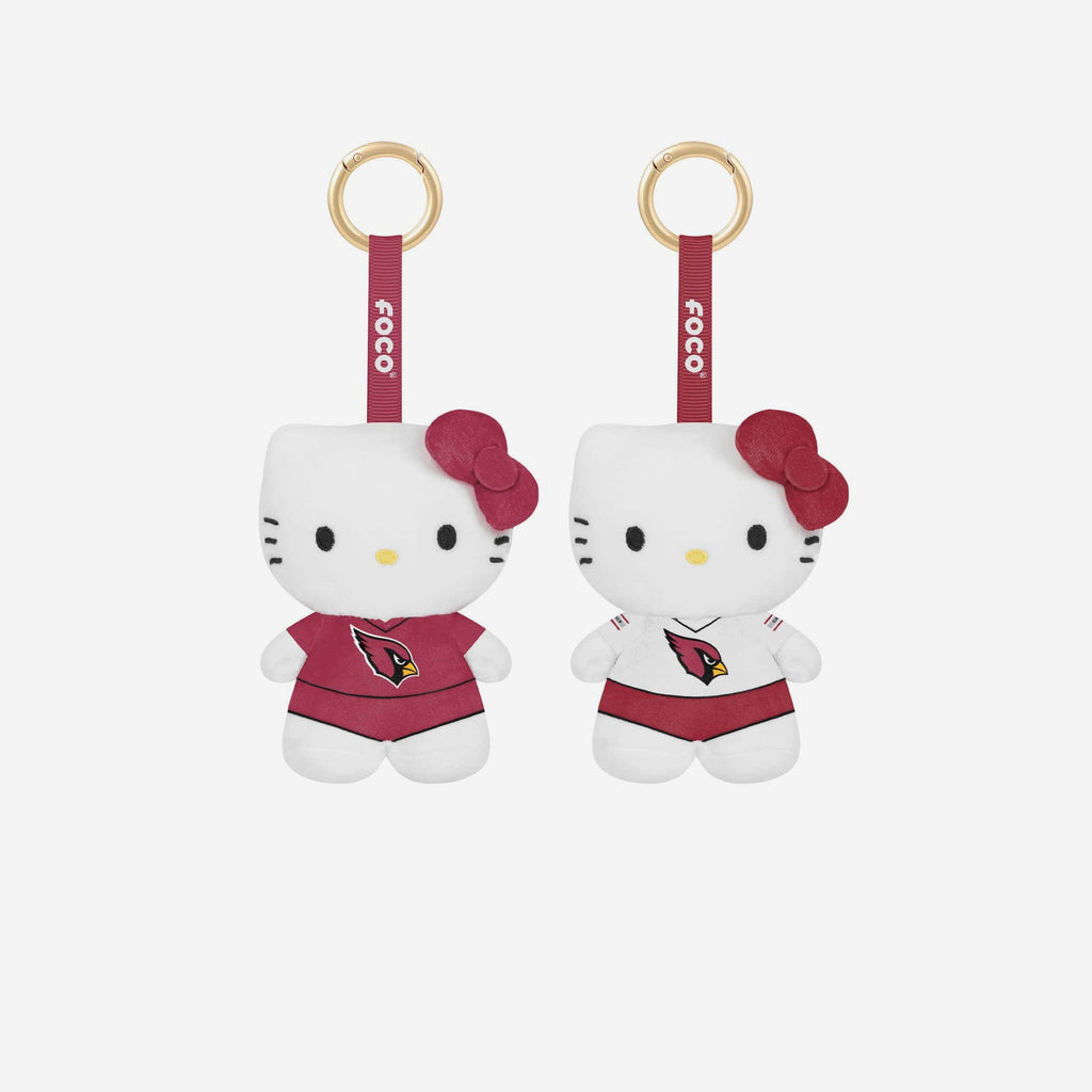 Arizona Cardinals 2 Pack Mini Plush Hello Kitty® Bag Charm Keychain FOCO - FOCO.com