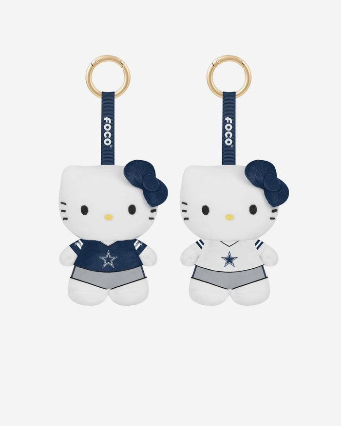 Dallas Cowboys 2 Pack Mini Plush Hello Kitty® Bag Charm Keychain FOCO - FOCO.com