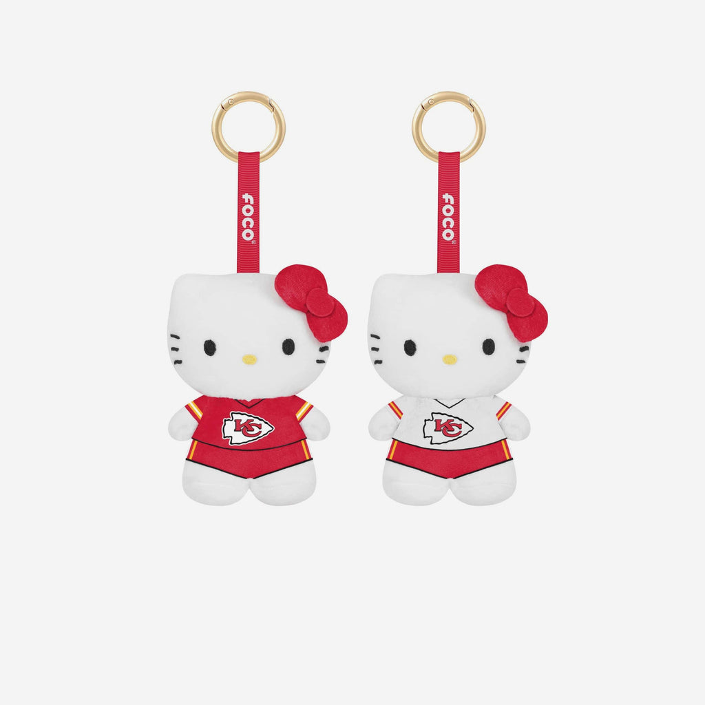 Kansas City Chiefs 2 Pack Mini Plush Hello Kitty® Bag Charm Keychain FOCO - FOCO.com