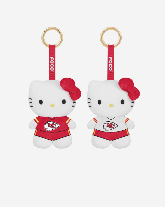 Kansas City Chiefs 2 Pack Mini Plush Hello Kitty® Bag Charm Keychain FOCO - FOCO.com