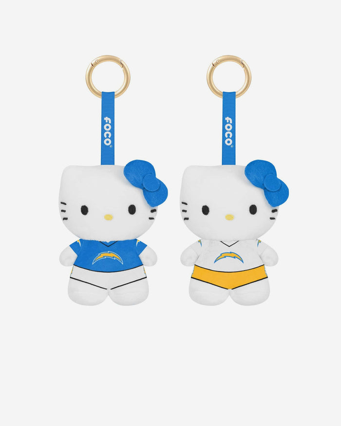 Los Angeles Chargers 2 Pack Mini Plush Hello Kitty® Bag Charm Keychain FOCO - FOCO.com