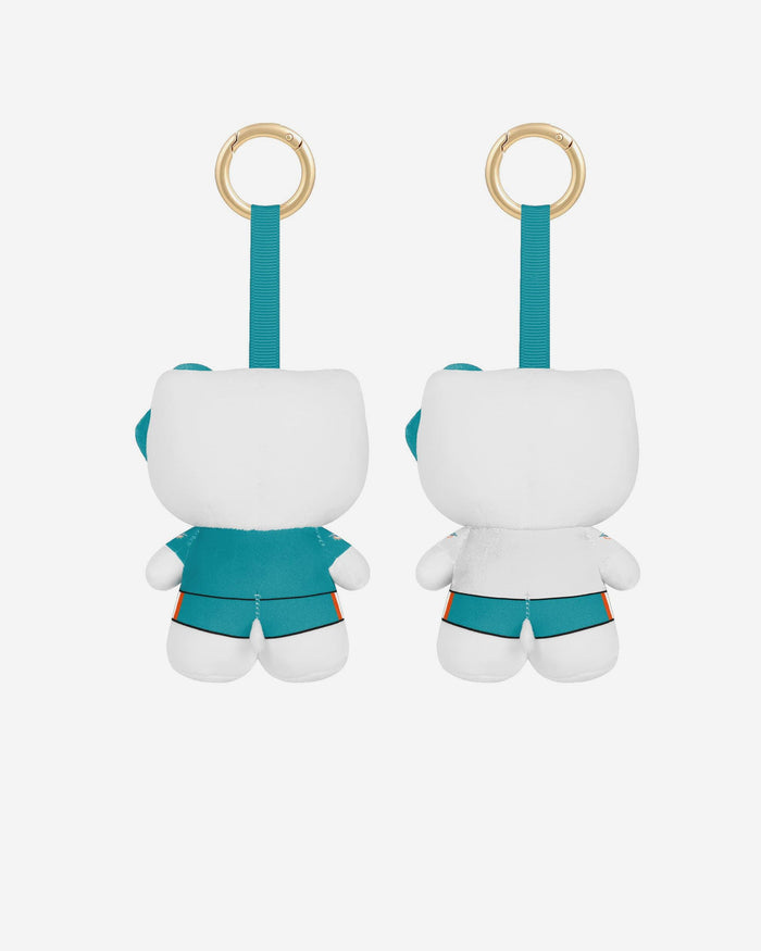 Miami Dolphins 2 Pack Mini Plush Hello Kitty® Bag Charm Keychain FOCO - FOCO.com