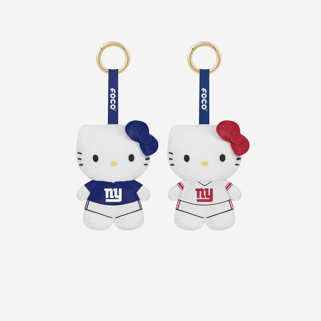 New York Giants 2 Pack Mini Plush Hello Kitty® Bag Charm Keychain FOCO - FOCO.com