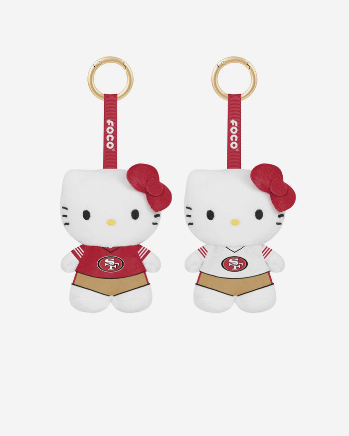 San Francisco 49ers 2 Pack Mini Plush Hello Kitty® Bag Charm Keychain FOCO - FOCO.com