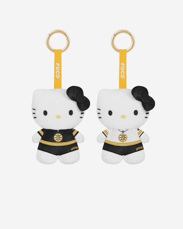 Boston Bruins 2 Pack Mini Plush Hello Kitty® Bag Charm Keychain FOCO - FOCO.com