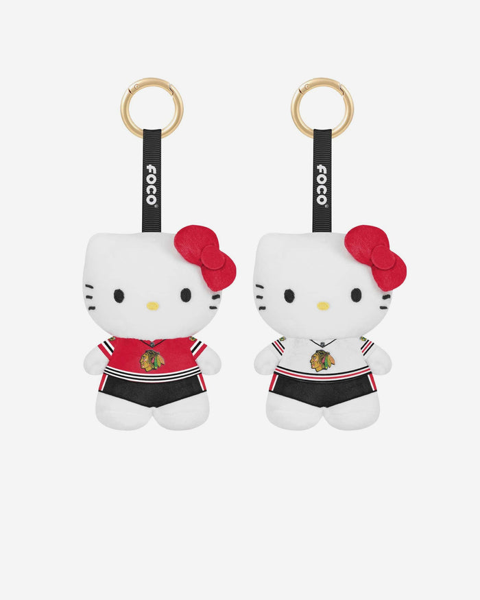Chicago Blackhawks 2 Pack Mini Plush Hello Kitty® Bag Charm Keychain FOCO - FOCO.com