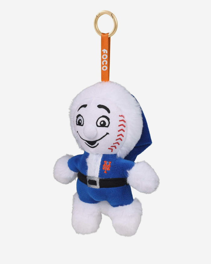 New York Mets Plush Mascot Santa Bag Charm Keychain FOCO - FOCO.com