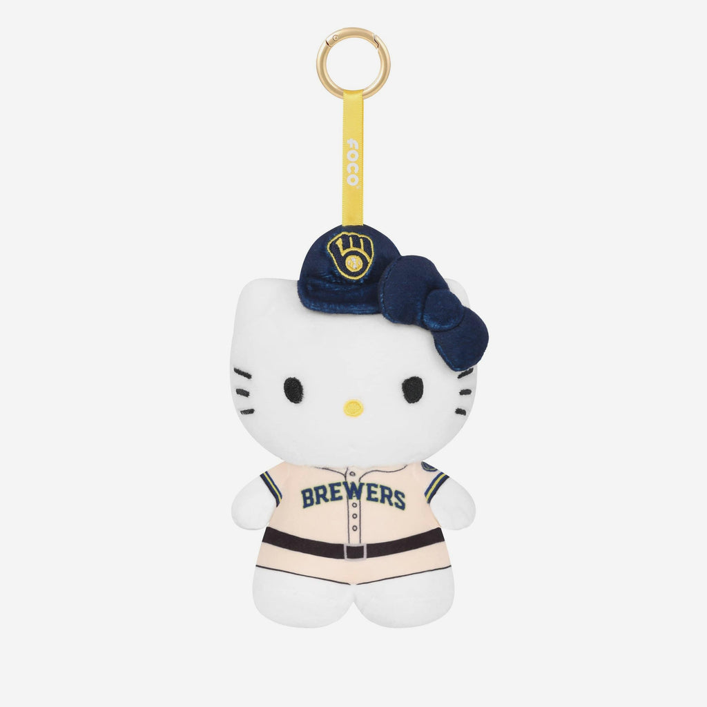 Milwaukee Brewers Plush Hello Kitty® Bag Charm Keychain FOCO - FOCO.com