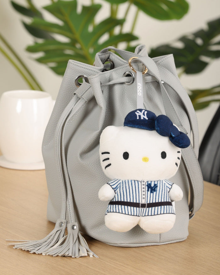 New York Yankees Plush Hello Kitty® Bag Charm Keychain FOCO - FOCO.com