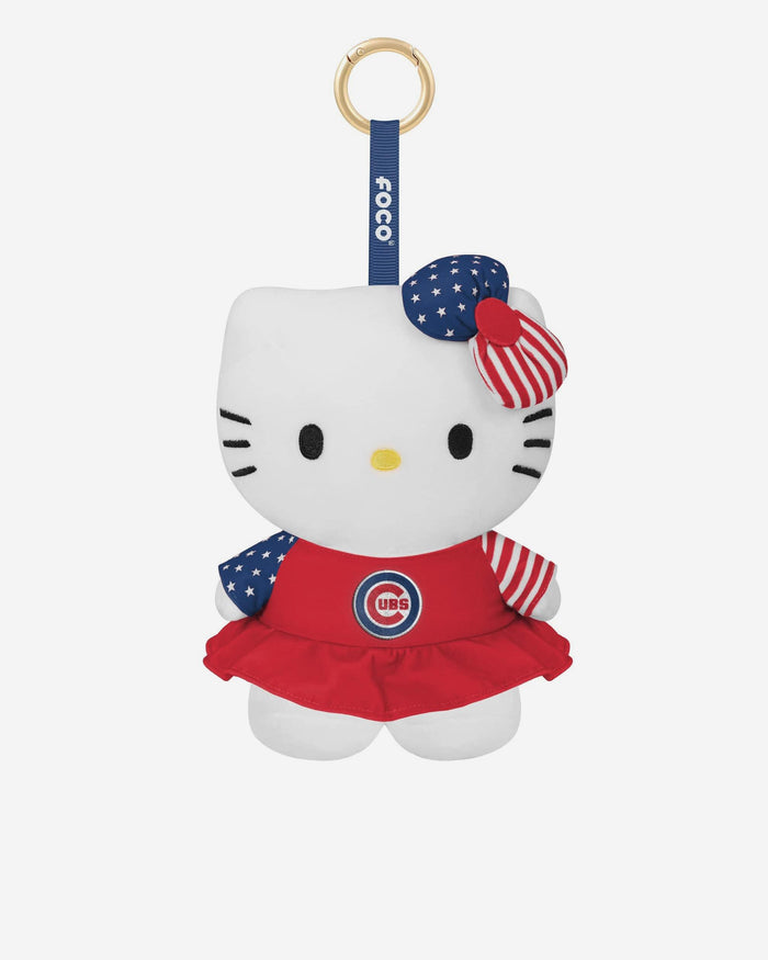 Chicago Cubs Americana Plush Hello Kitty® Bag Charm Keychain FOCO - FOCO.com