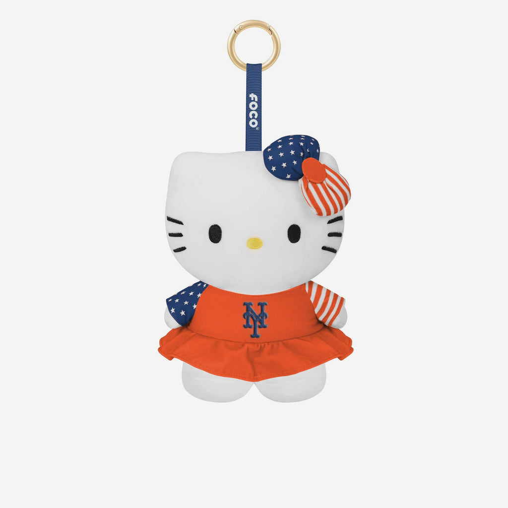 New York Mets Americana Plush Hello Kitty® Bag Charm Keychain FOCO - FOCO.com