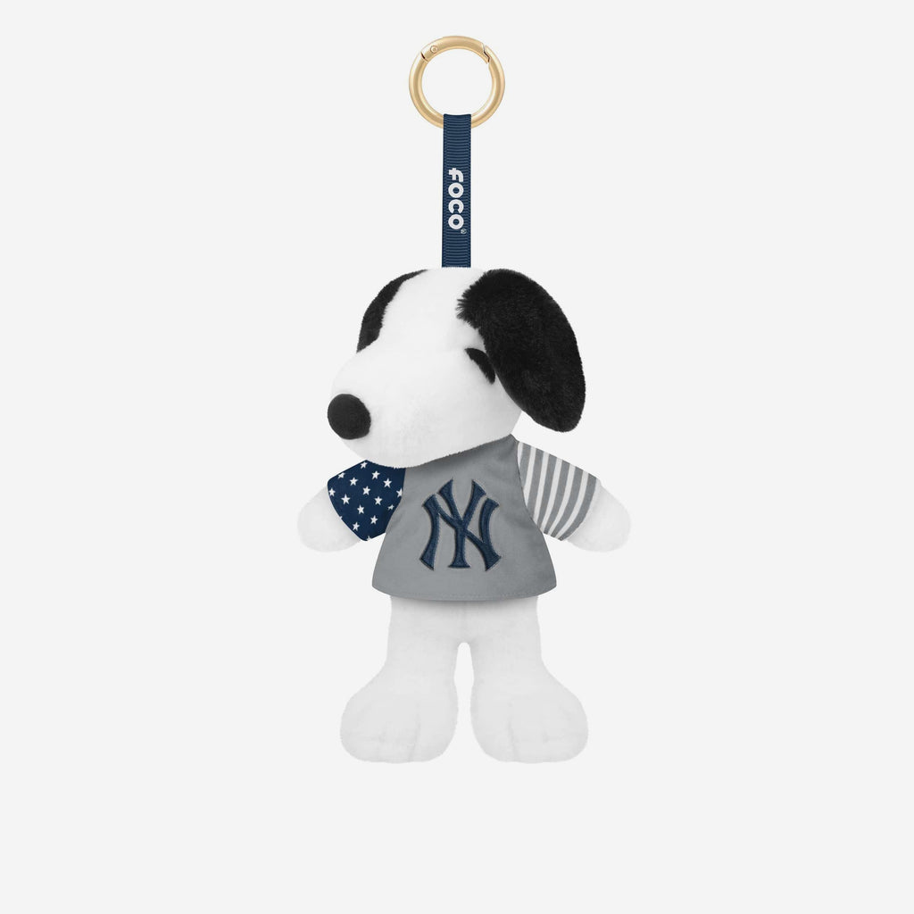 New York Yankees Americana Plush Snoopy Peanuts Bag Charm Keychain FOCO - FOCO.com