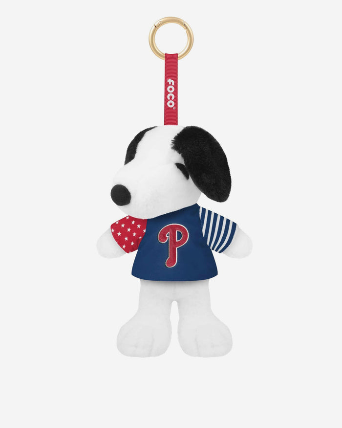 Philadelphia Phillies Americana Plush Snoopy Peanuts Bag Charm Keychain FOCO - FOCO.com