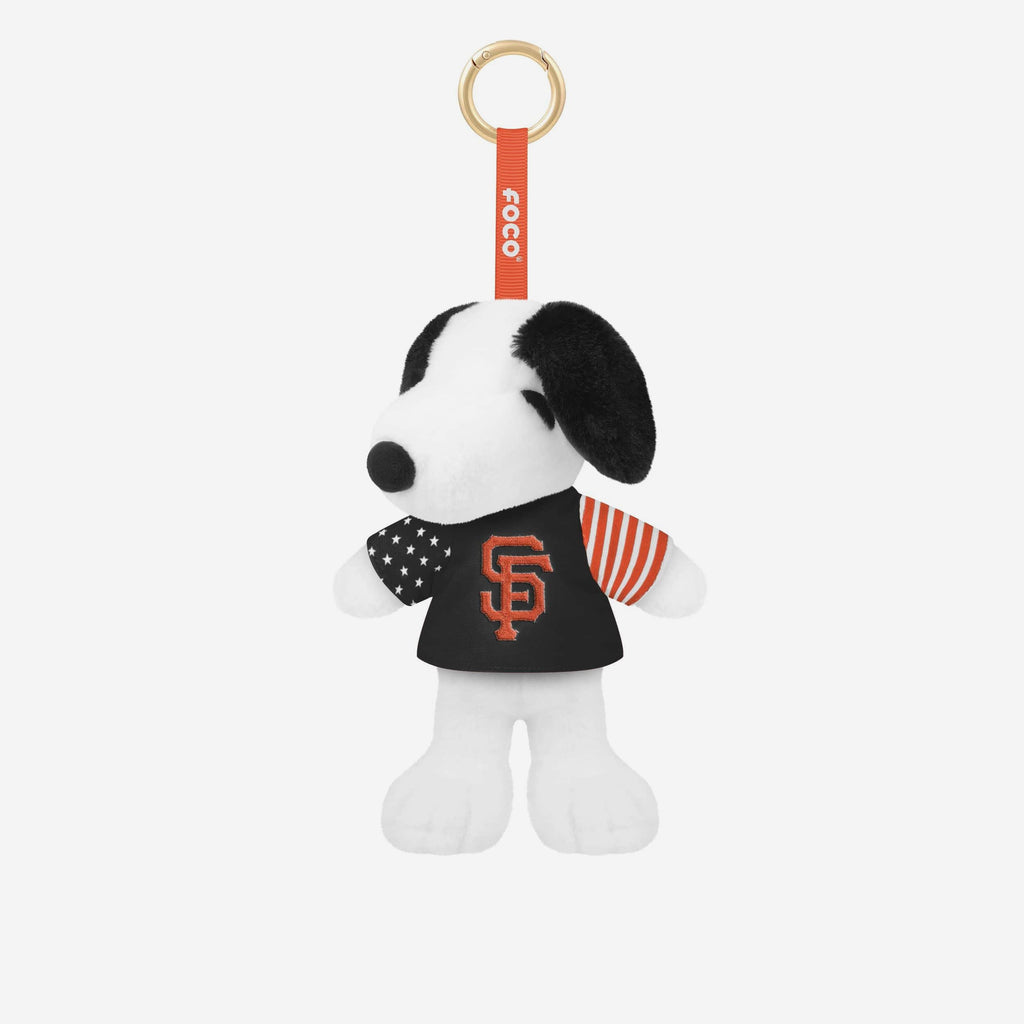 San Francisco Giants Americana Plush Snoopy Peanuts Bag Charm Keychain FOCO - FOCO.com