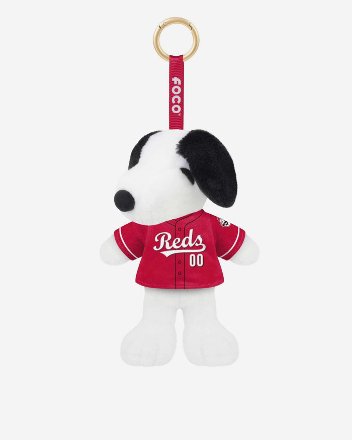 Cincinnati Reds Plush Snoopy Peanuts Bag Charm Keychain