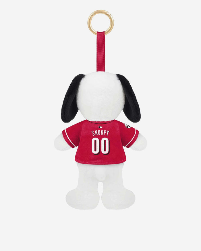 Cincinnati Reds Plush Snoopy Peanuts Bag Charm Keychain