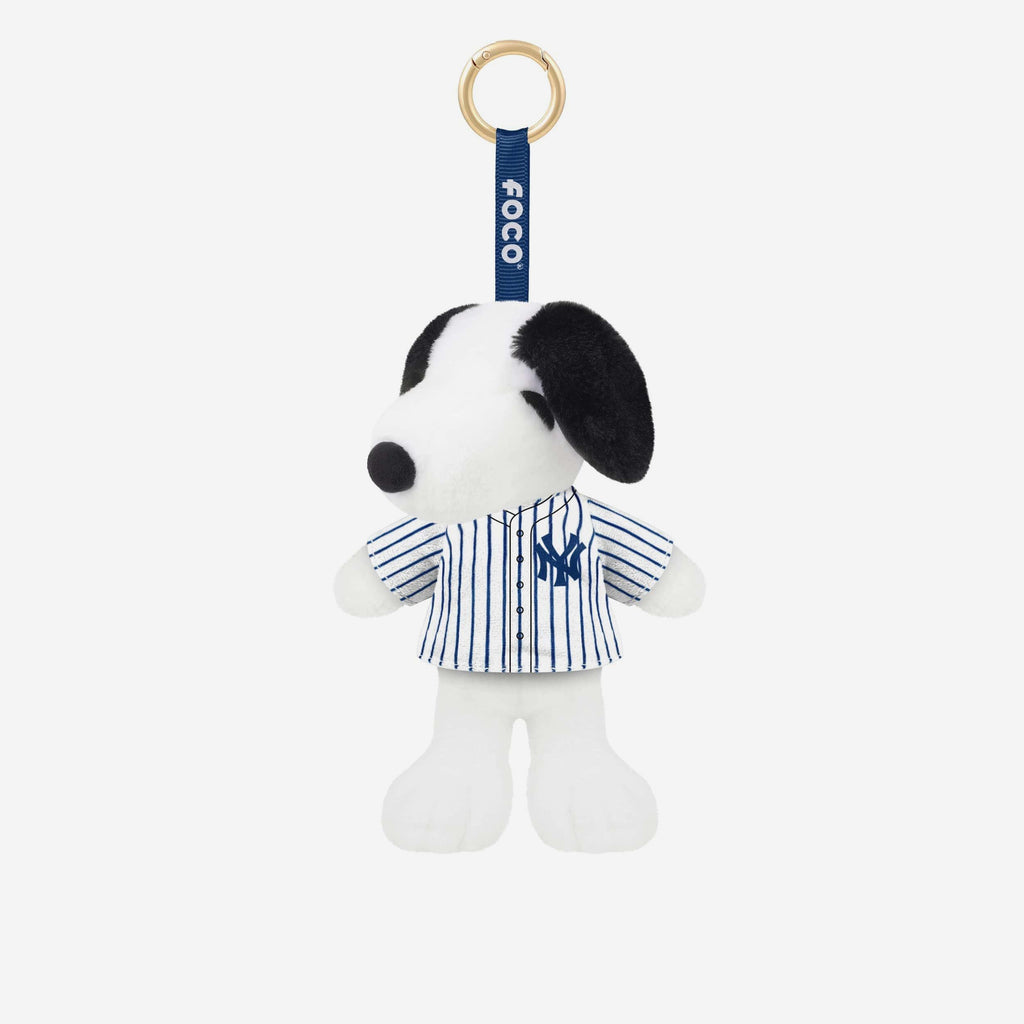 New York Yankees Plush Snoopy Peanuts Bag Charm Keychain FOCO - FOCO.com