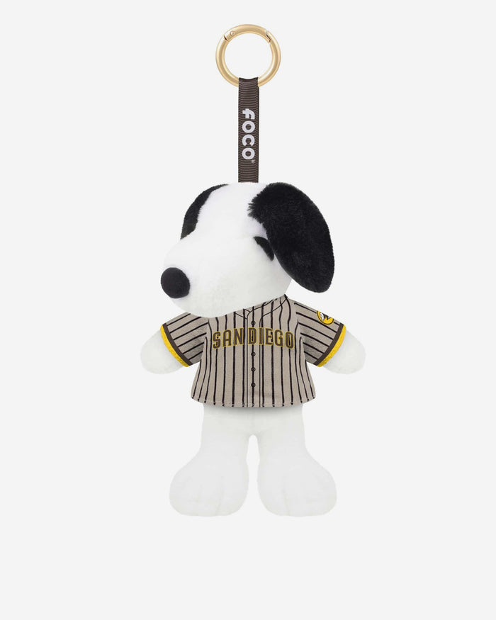 San Diego Padres Plush Snoopy Peanuts Bag Charm Keychain