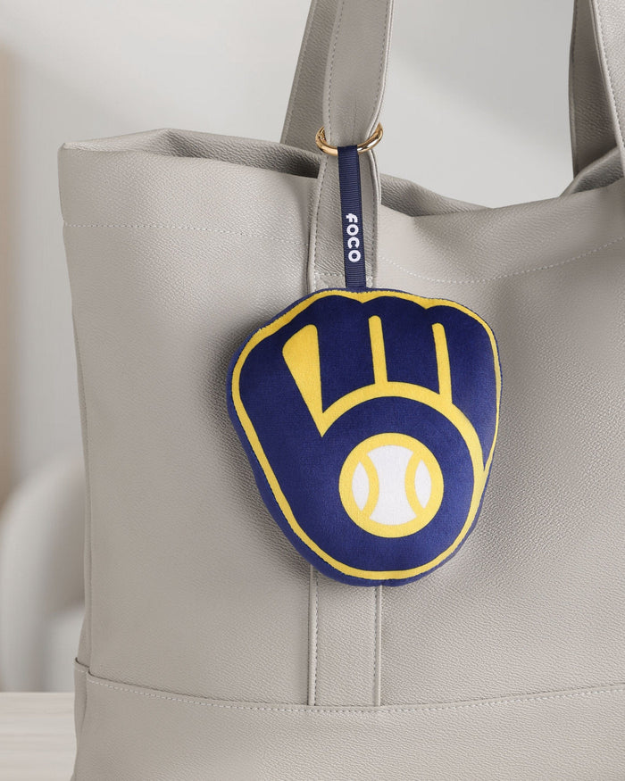 Milwaukee Brewers Plush Team Logo Bag Charm Keychain FOCO - FOCO.com