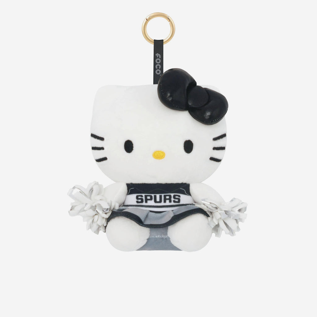 San Antonio Spurs Plush Hello Kitty® Cheerleader Bag Charm Keychain FOCO - FOCO.com
