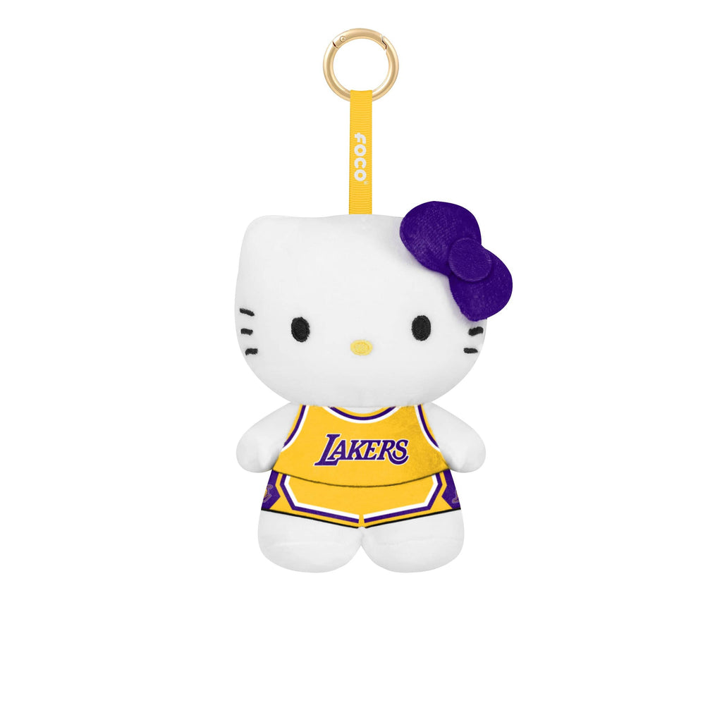 Los Angeles Lakers Plush Hello Kitty® Bag Charm Keychain FOCO - FOCO.com