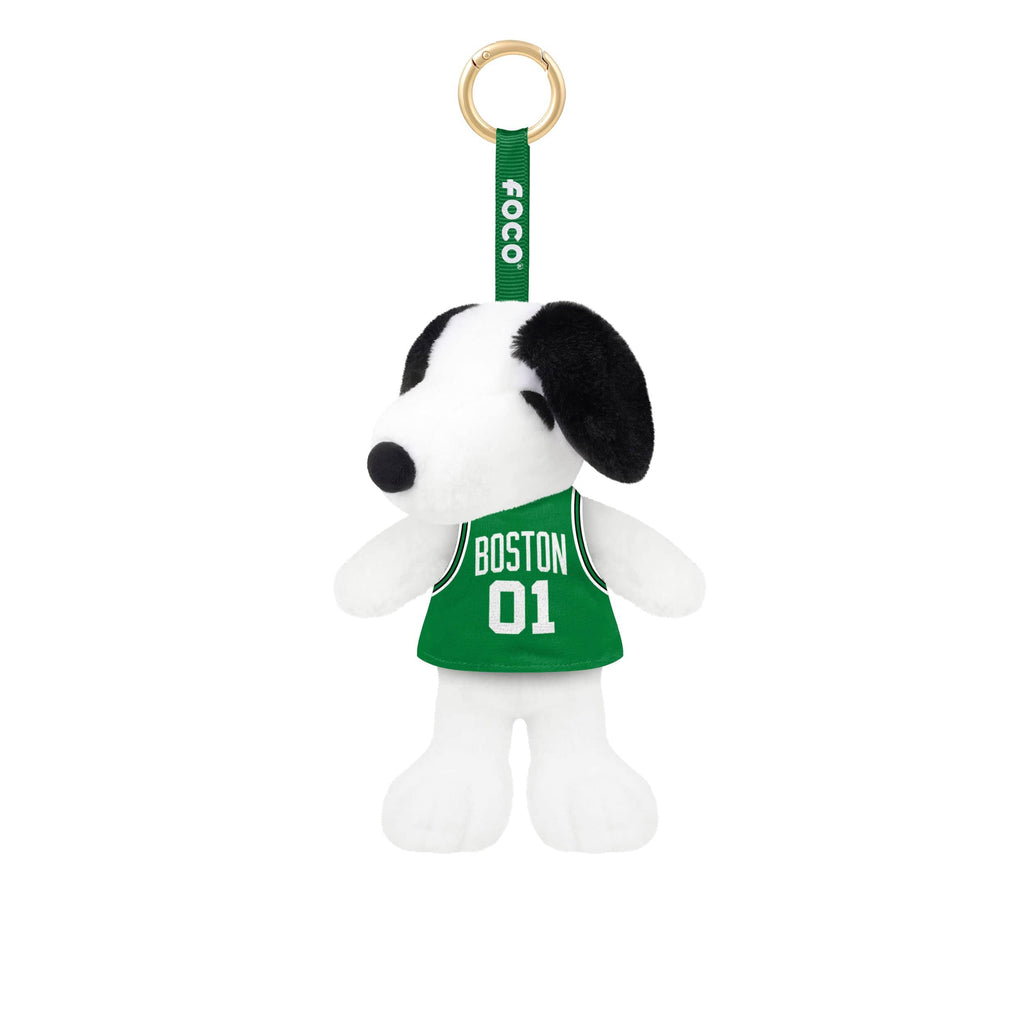 Boston Celtics Plush Snoopy Peanuts Bag Charm Keychain