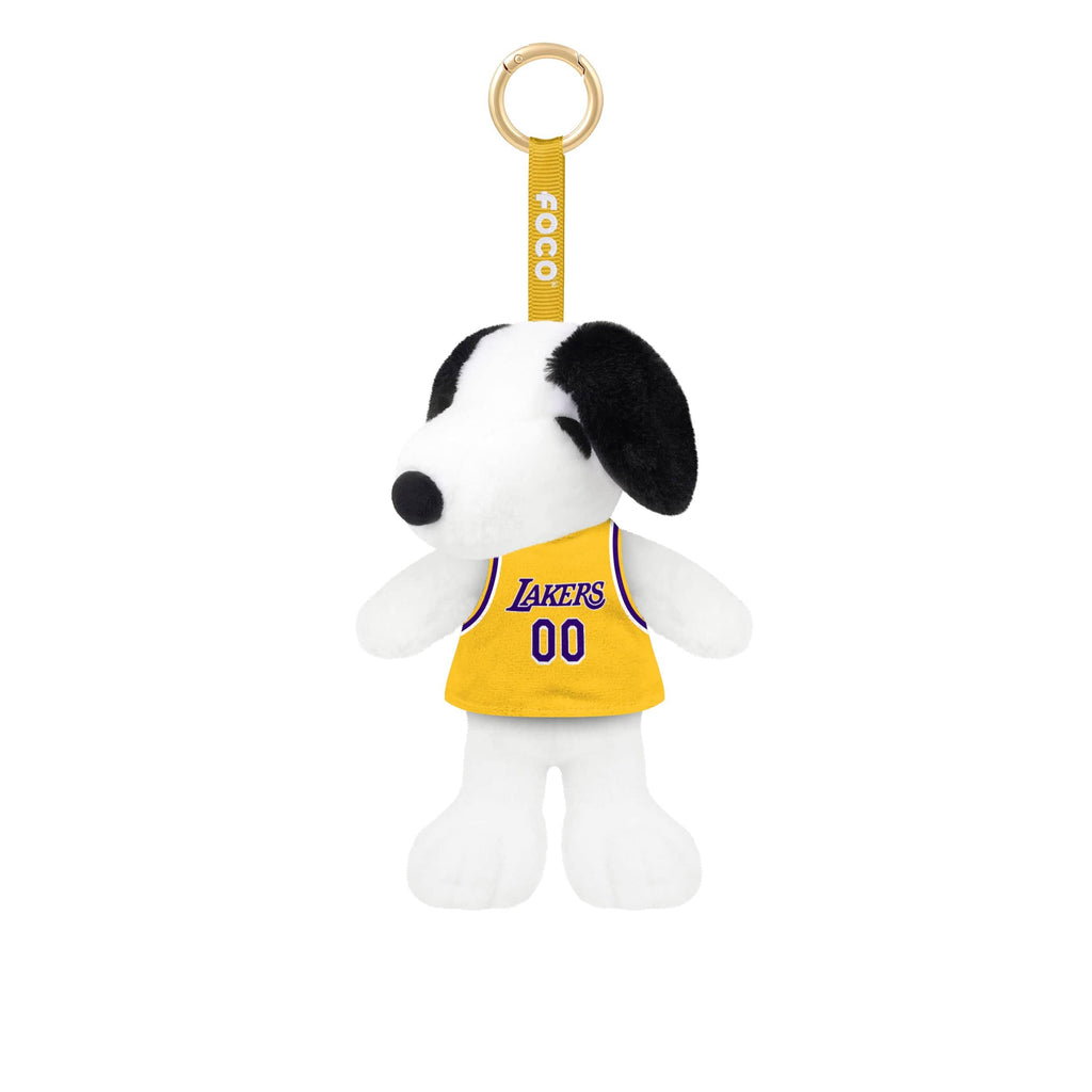 Los Angeles Lakers Plush Snoopy Peanuts Bag Charm Keychain