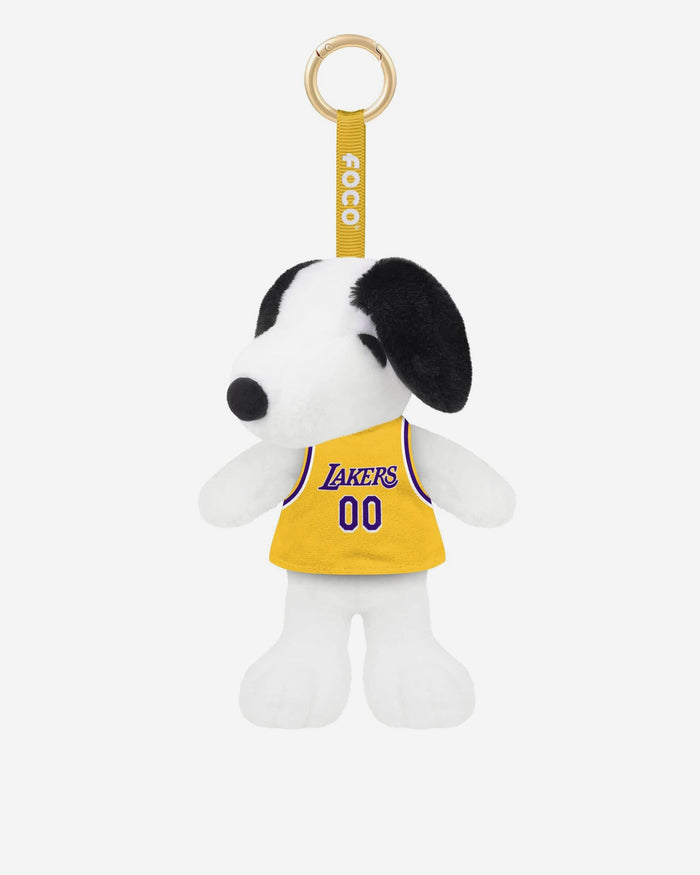 Los Angeles Lakers Plush Snoopy Peanuts Bag Charm Keychain