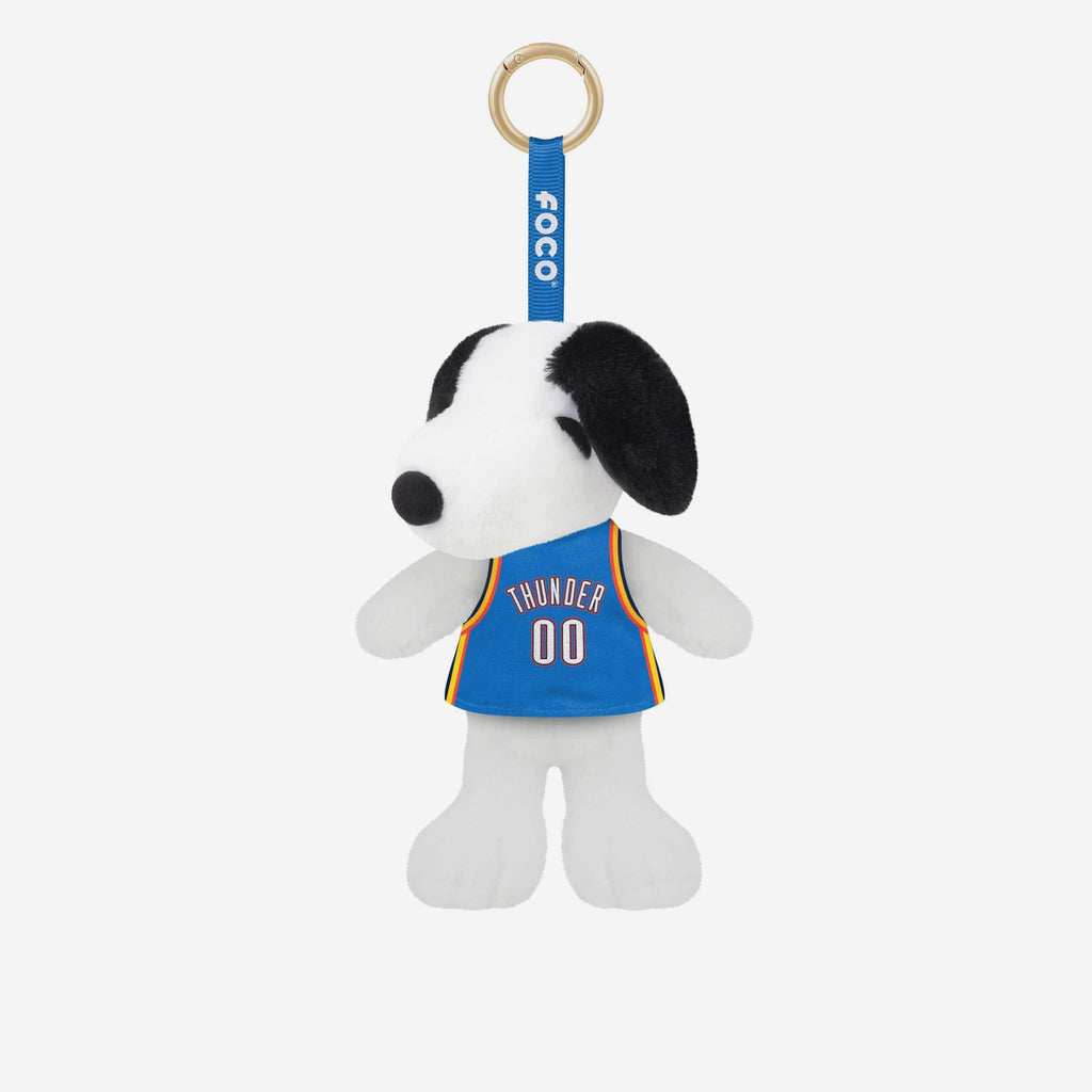 Oklahoma City Thunder Plush Snoopy Peanuts Bag Charm Keychain
