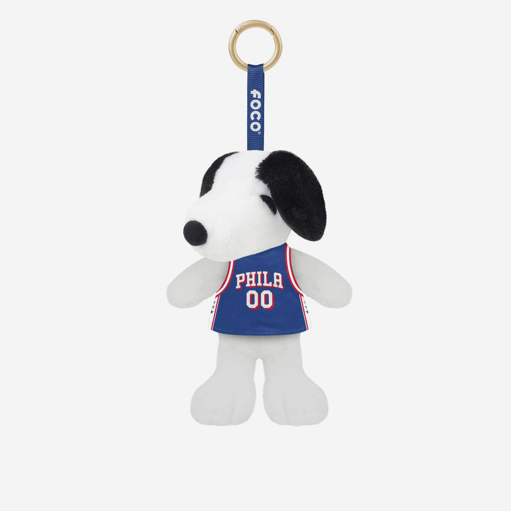 Philadelphia 76ers Plush Snoopy Peanuts Bag Charm Keychain